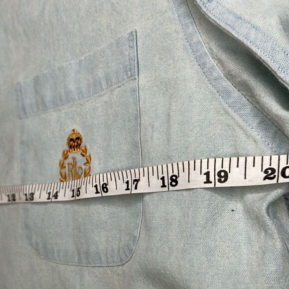 NWT LAUREN RALPH LAUREN Petites M Unisex Button Down Oxford Western Shirt - Picture 6 of 14